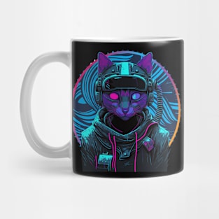 cyberpunk cat Mug